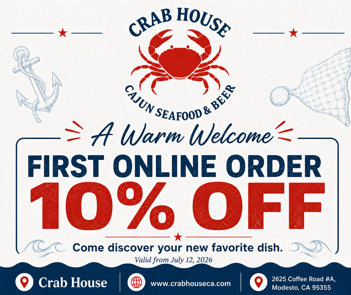 First online order 10% off
